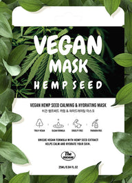 Masque en tissu apaisant et hydratant vegan